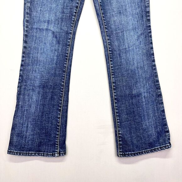 2007 Gap Women's Stretch Blue Dark Wash Bootcut Jeans Size 4A 28x27 - Picture 3 of 16